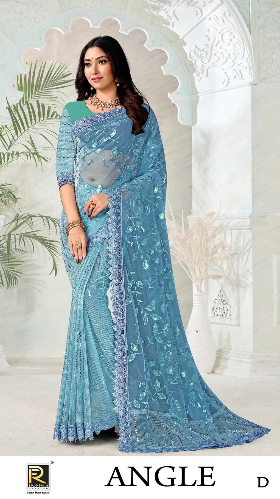 Angle By Ronisha A To F Party Wear Sarees Catalog